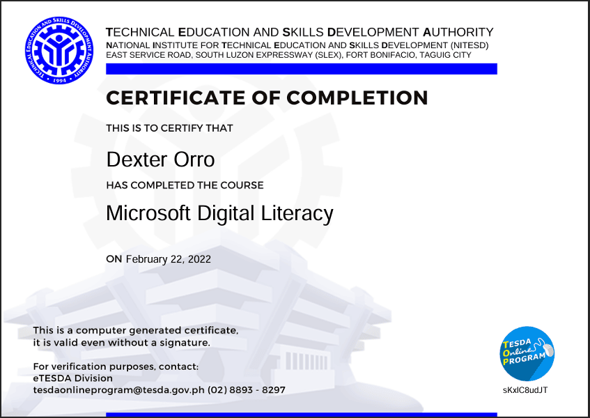 Microsoft Digital Literacy