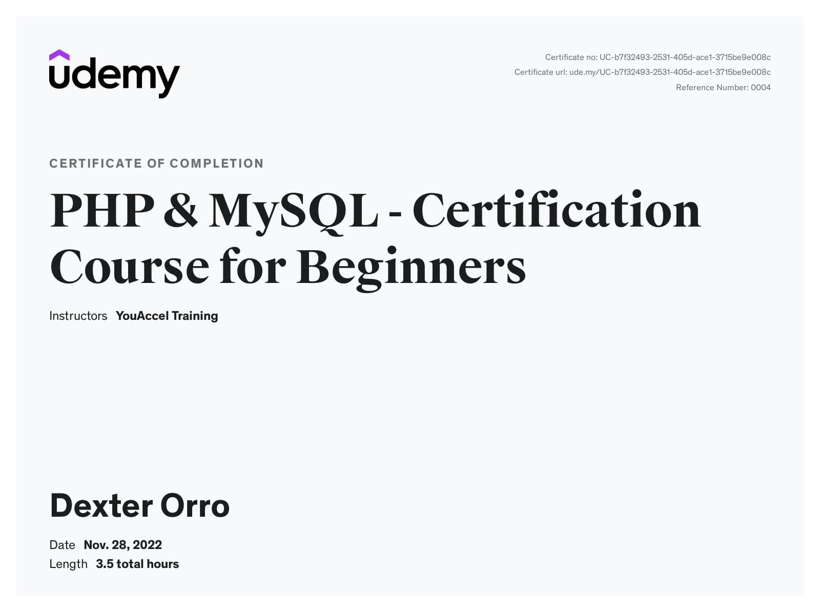 PHP & MySQL - Certification Course for Beginners